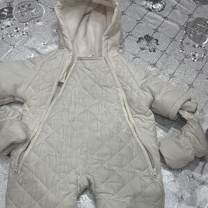 Place Infant Snowsuit in Cream